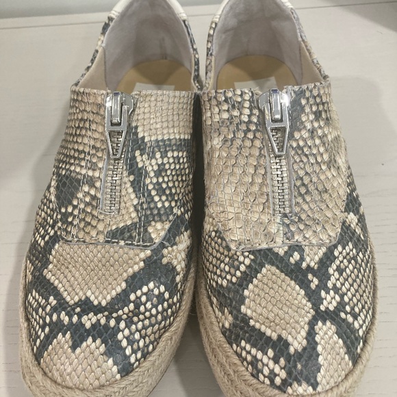 Dolce Vita Snakeskin Trae Zipper Espadrille Sneakers - Picture 4 of 9